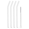 4pcs Reusable Glass Straws and brush