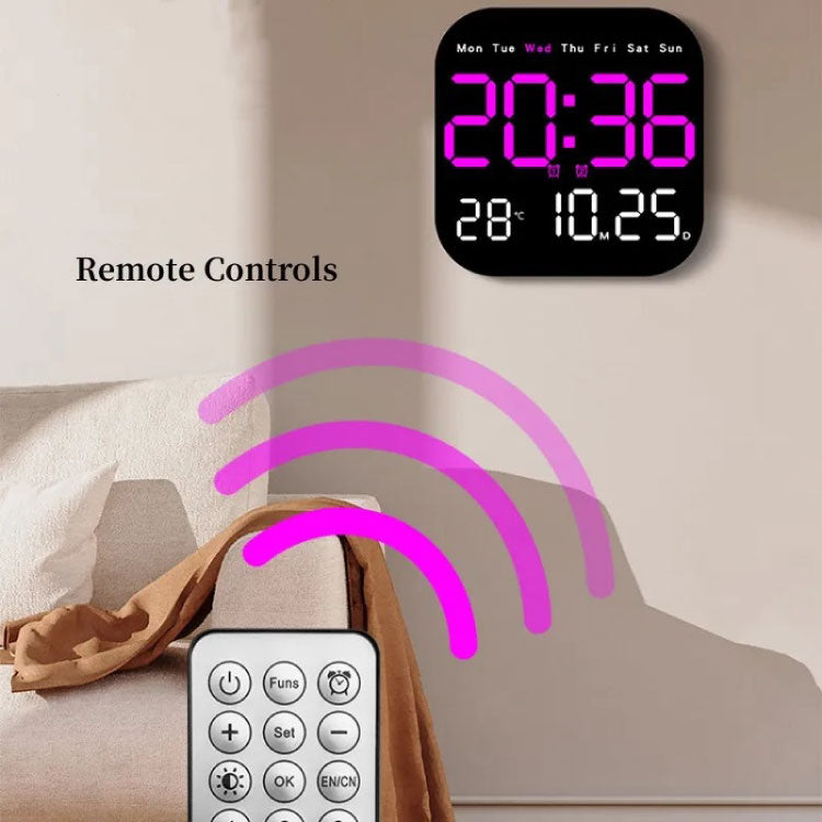 Remote Control Digital Wall Clock