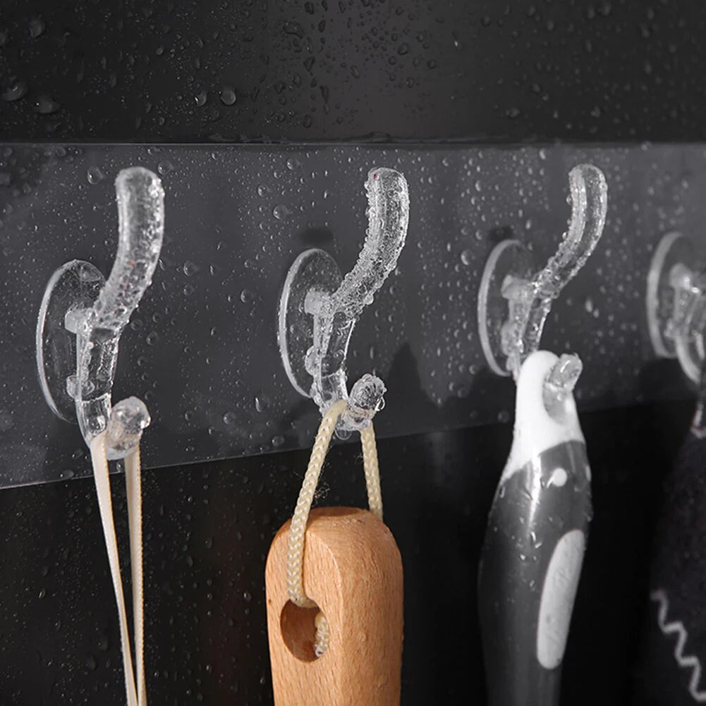 6 Row Transparent Wall Hook