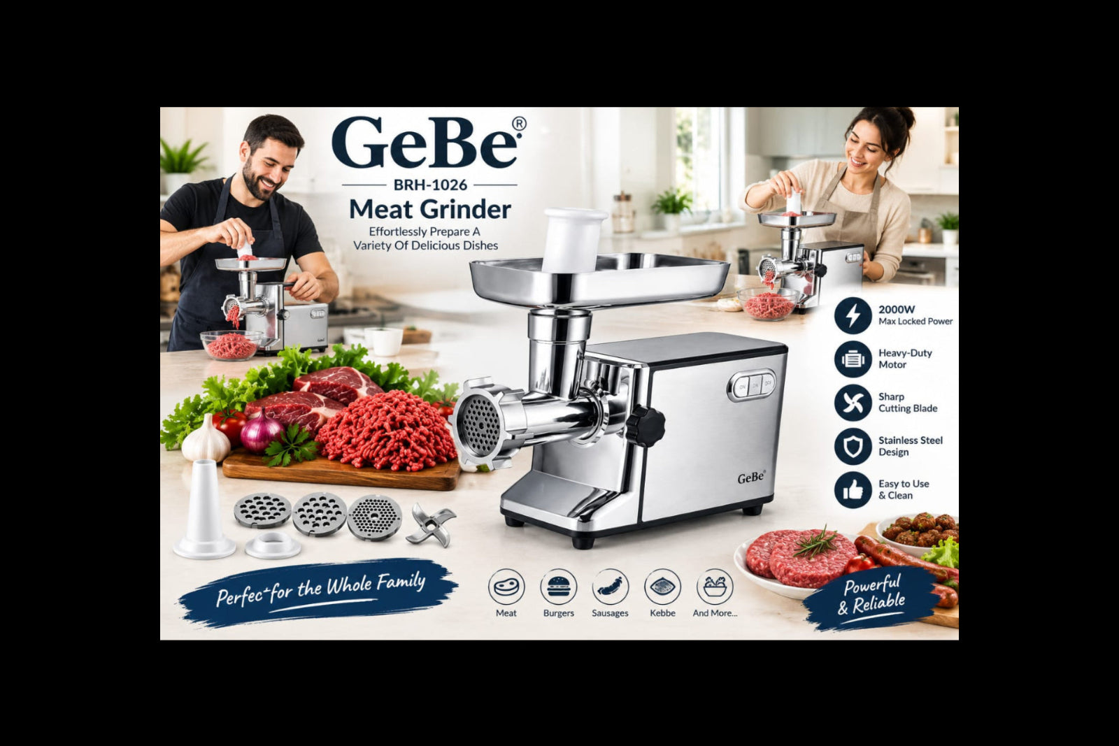 GEBE Meat grinder 2000w