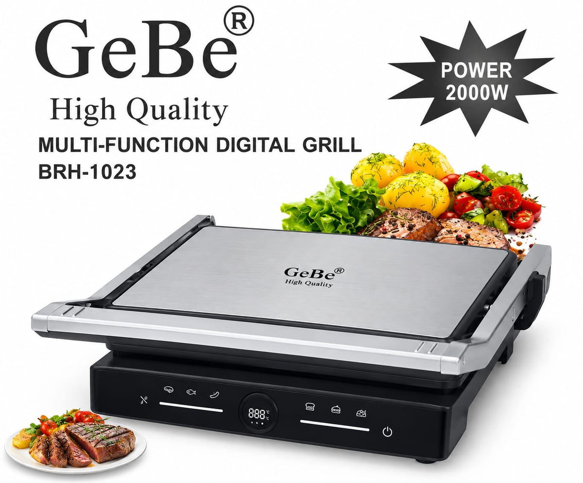 Electric contact grill and panini press