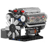 Motorized V8 Engine Building Block Set