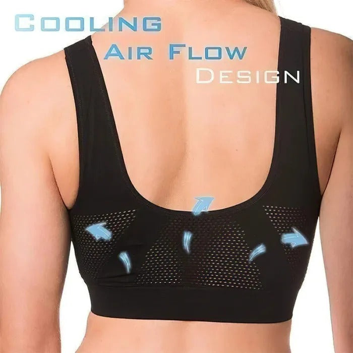 Hollowed-Out Grid Sports Bra 1057