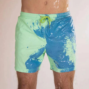 Color changing swimming shorts