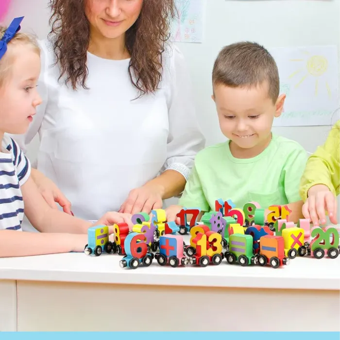 Digital Wooden Train Toy