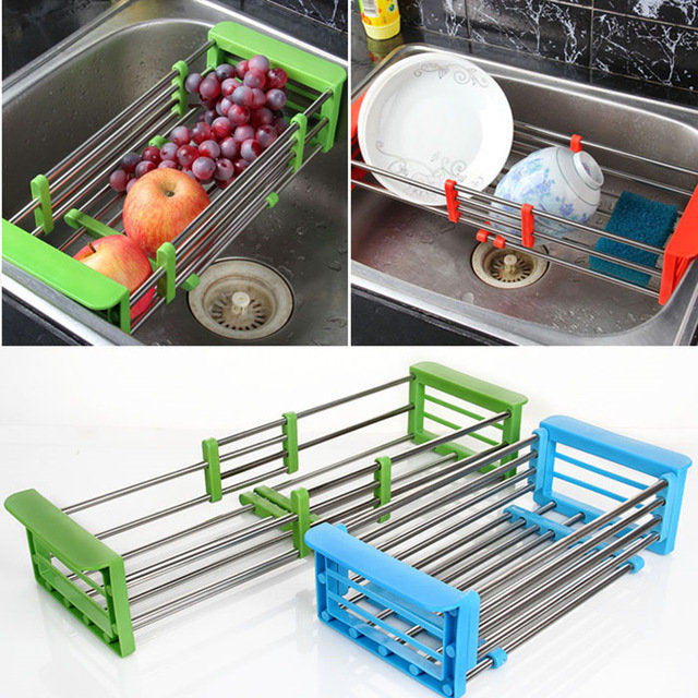 1pc Kitchen Dish Drying Rack With Drainboard Set, Detachable 2 Tier Drying  Rack & Drainboard With Double Bowl Holders, Cutlery & Plate Rack, Adhesive  Wall Mount, Kitchen Organizer, White, For Countertop