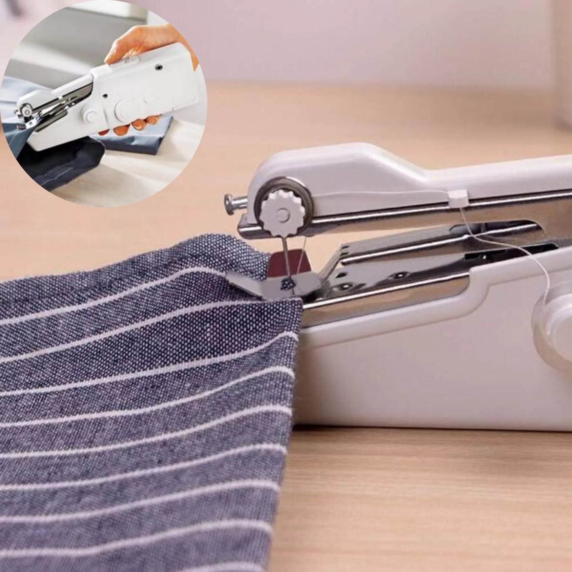 Mini portable handheld sewing machine