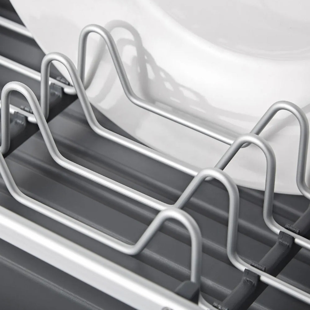 Aluminum plate drainer with tray