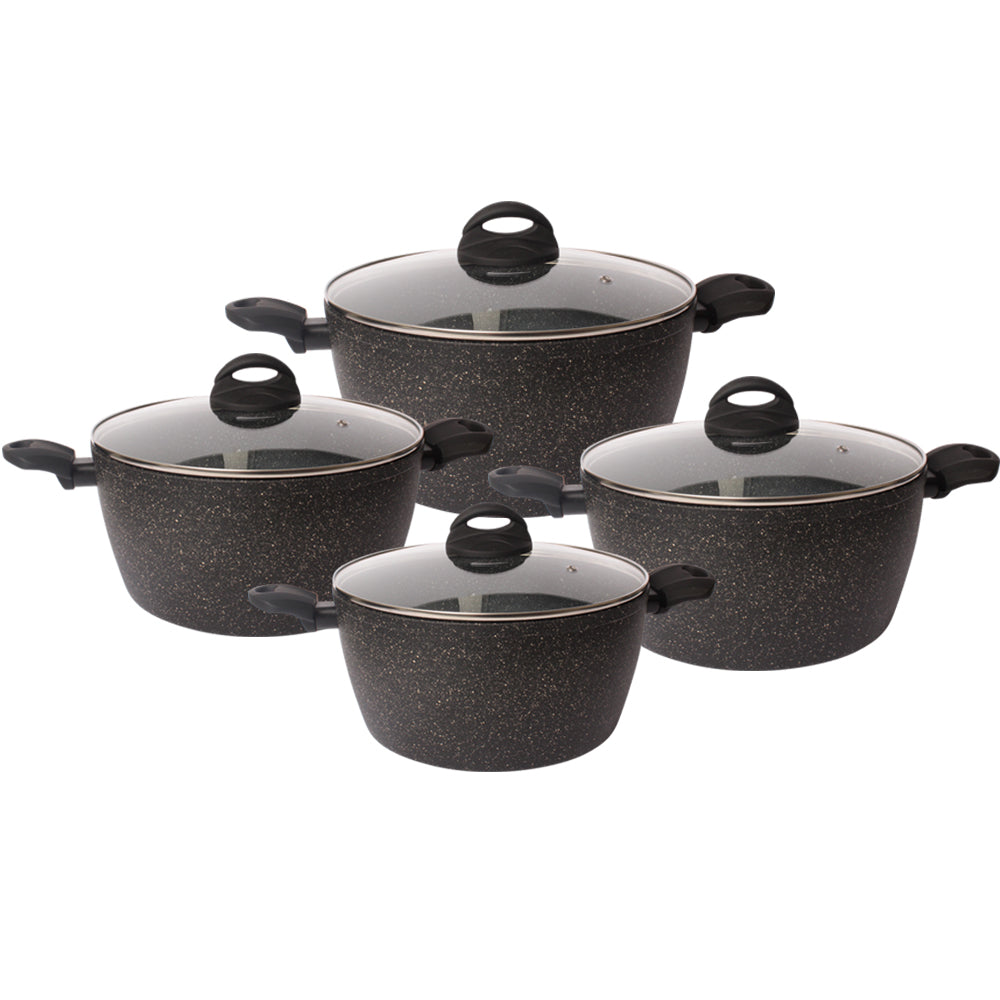 Lava Stone Granite 4-Pots Cookware Set