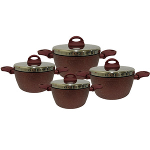 Lava Stone Granite 4-Pots Cookware Set